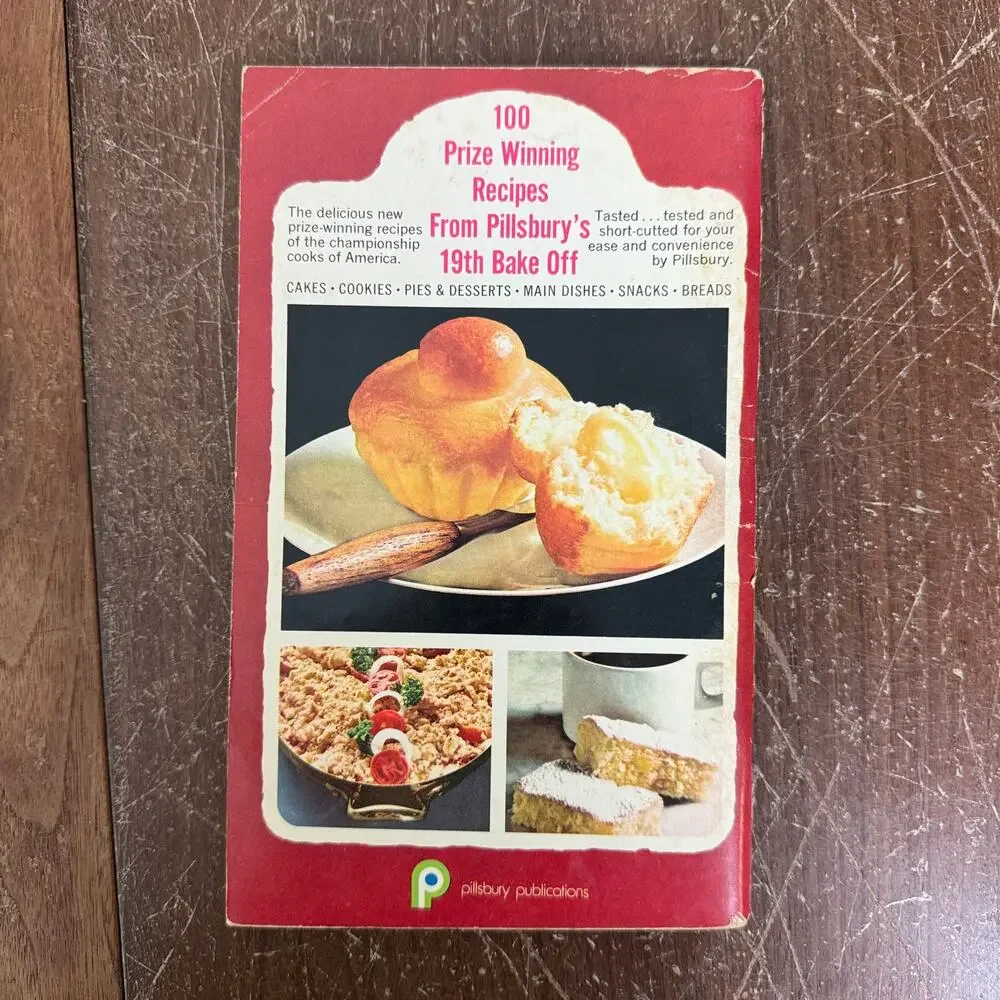 1968 19th Annual Bake Off Cook Book Pillsbury Recipe Book Pies Main Dishes Cakes